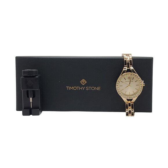 Timothy Stone Joliet Gold-Tone Watch - Picture 1 of 8